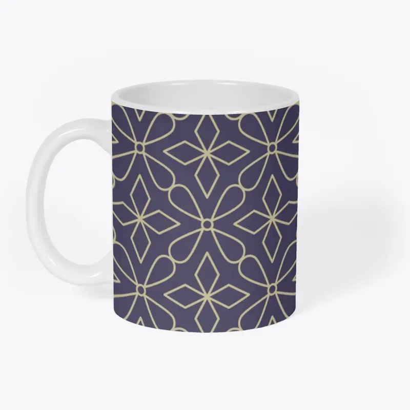 Purple and Gold Geometric Pattern  