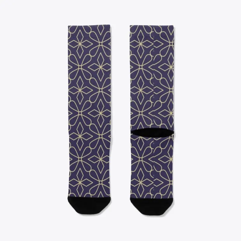 Purple and Gold Geometric Pattern  