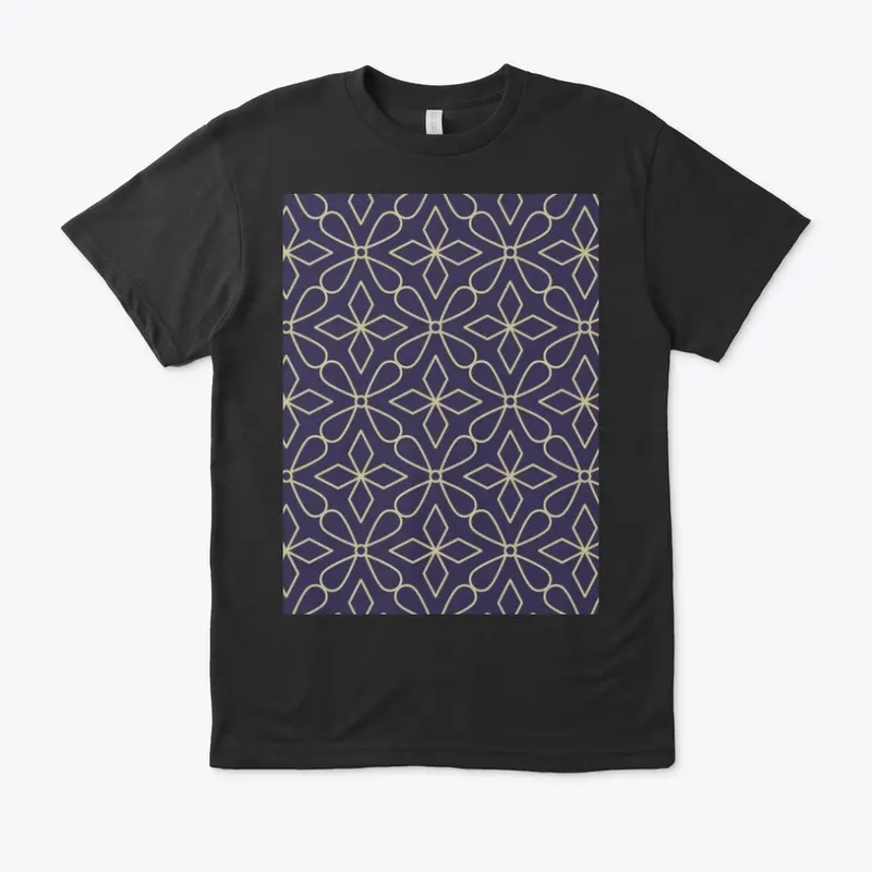 Purple and Gold Geometric Pattern  